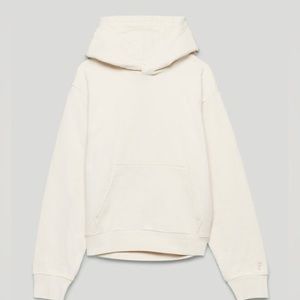 Aritzia TNA EXTRA FLEECE PERFECT HOODIE “Whisper White”.